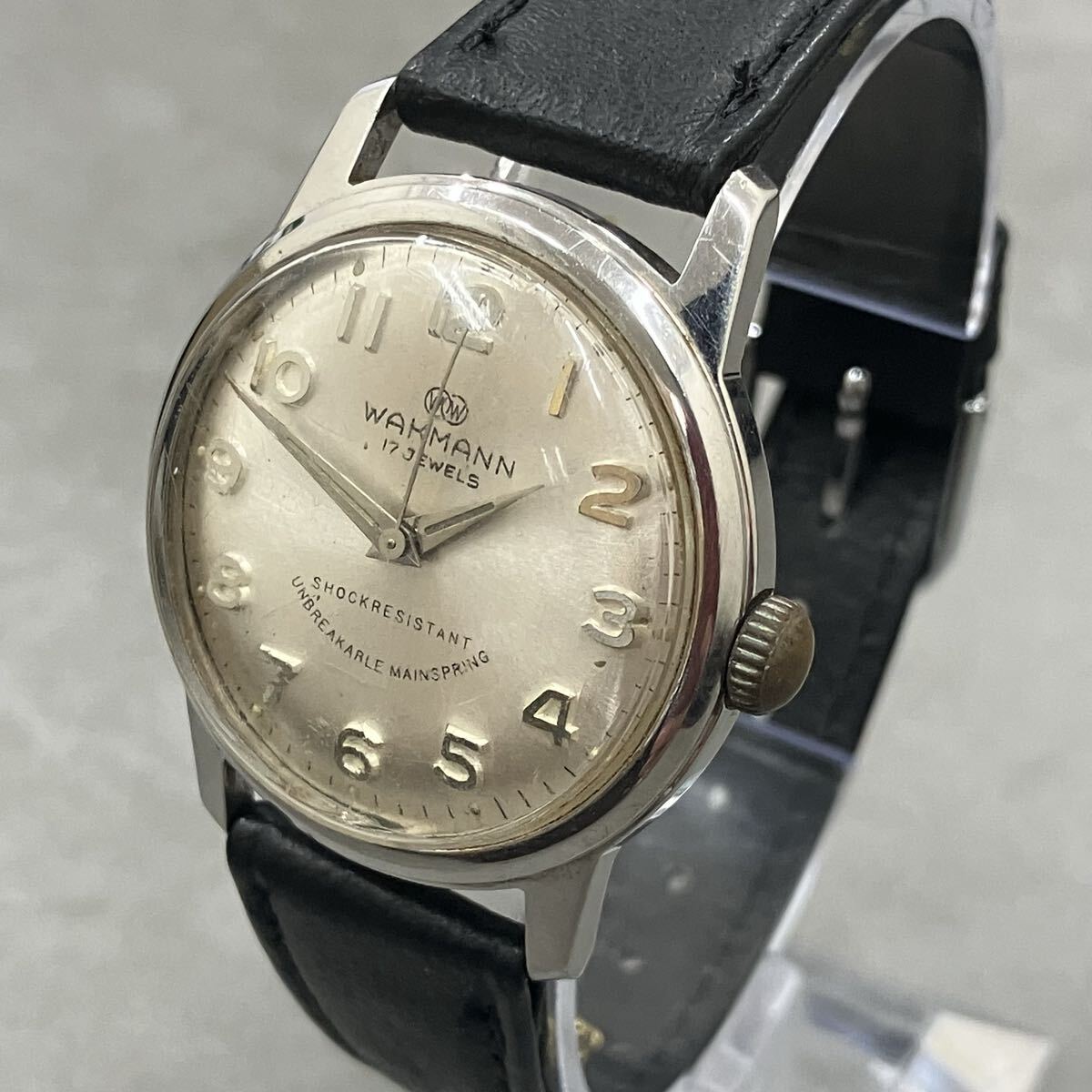【稼働品】WAKMANN ワックマン 1318 手巻き腕時計 17石 シャンパン文字盤 ヴィンテージ アンティーク