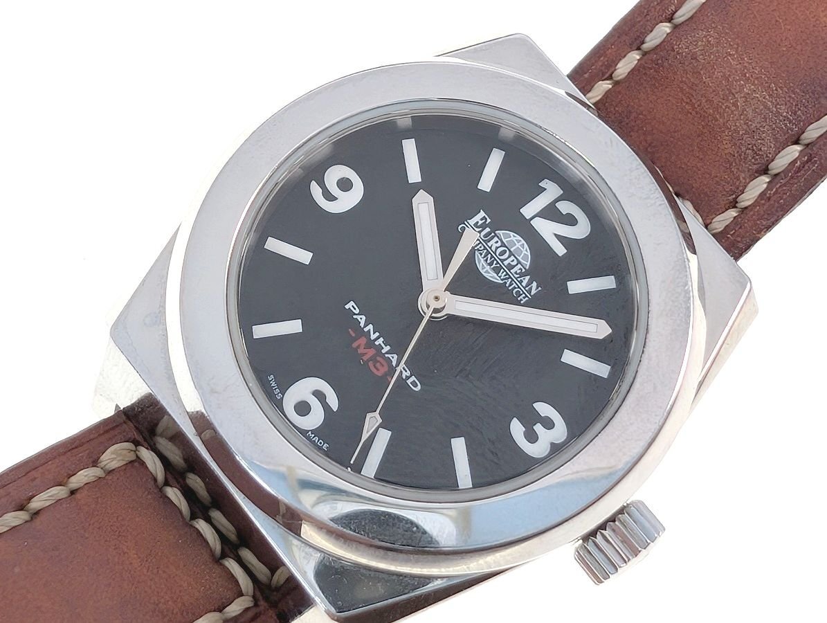 ヨーロピアン カンパニー ウォッチ EUROPEAN COMPANY WATCH 自動巻 オートマ 腕時計 PANHARD M3 可動[03-8512