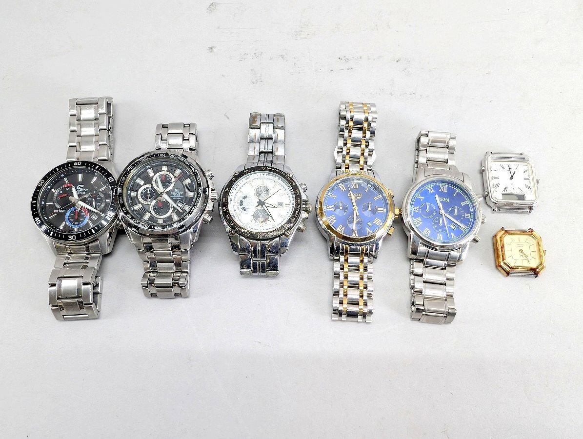 ジャンク CASIO カシオ エディフィス EDIFICE EFR-552・EFR-539・セイコー等 フェイスのみ含 腕時計 不動まとめ[03-8568
