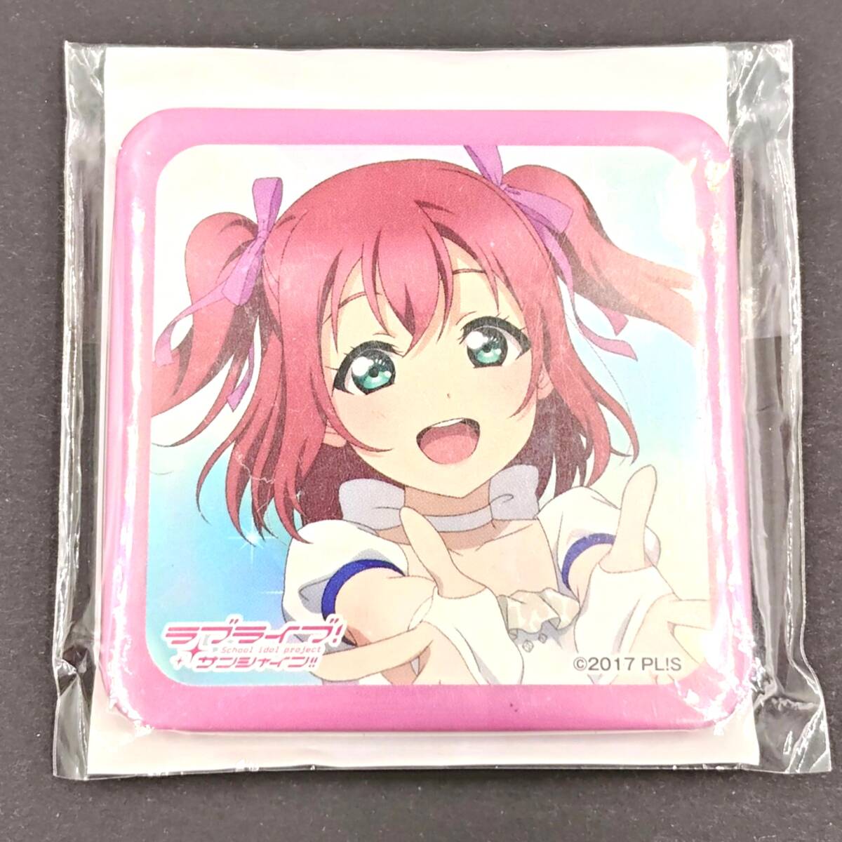 ◇【未開封】ラブライブ サンシャイン C賞：缶バッジ 黒澤ルビィ 四角