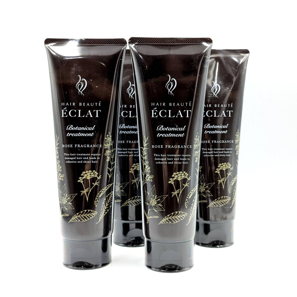 ■【未開封4点】HAIR BEAUTE ECLAT ROSE FRAGRANCE ヘアボーテ エクラ ボタニカルトリートメント ヘアトリートメント 内容量：250g ローズ