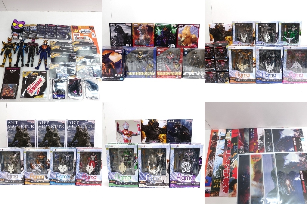 066H422★【中古品】グッズ 大量 まとめ セット ① ゴジラ/仮面ライダー/ディケイド/クウガ/鎮座獣 他