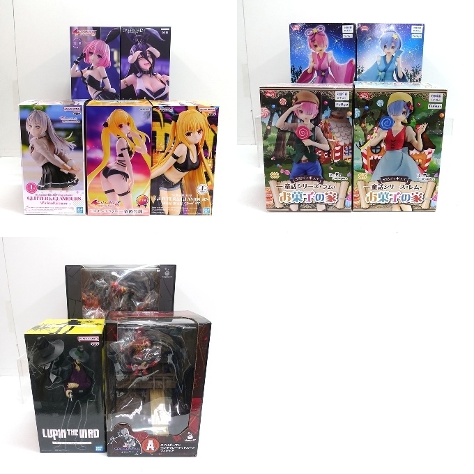 065H423★【中古品】プライズ フィギュア 大量 まとめ セット ② ToLOVEる/リゼロ/オーバーロード/アーリャさん/スパイダーマン 他