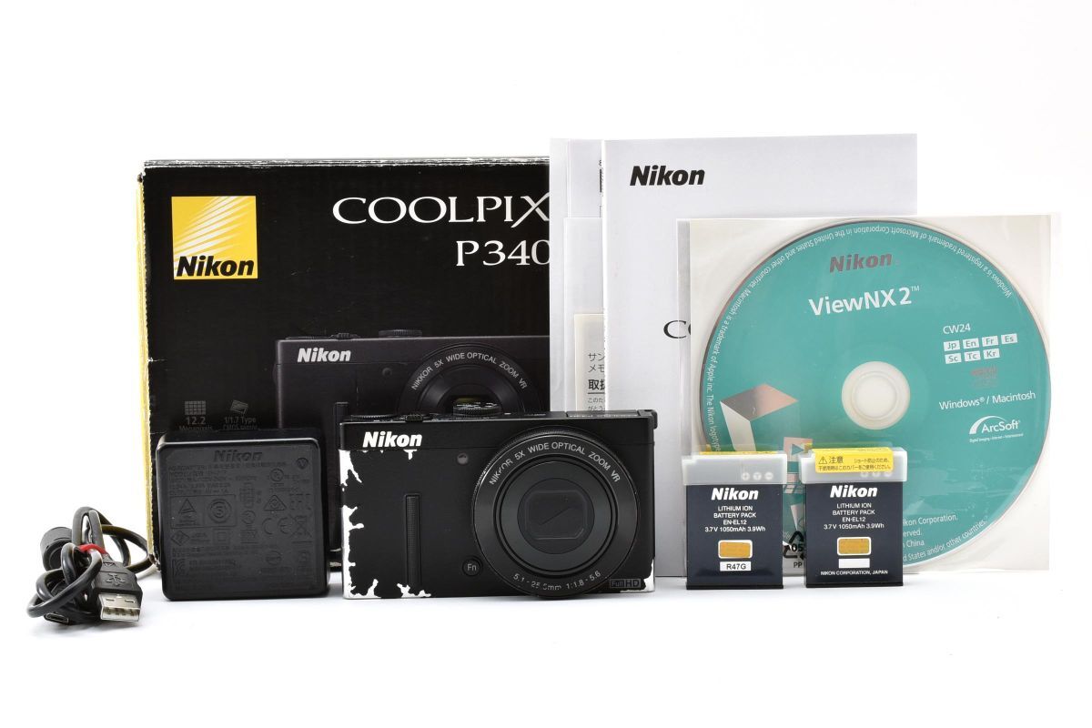 ニコン NIKON COOLPIX P340 ブラック コンパクトデジタルカメラ OB4550 #180
