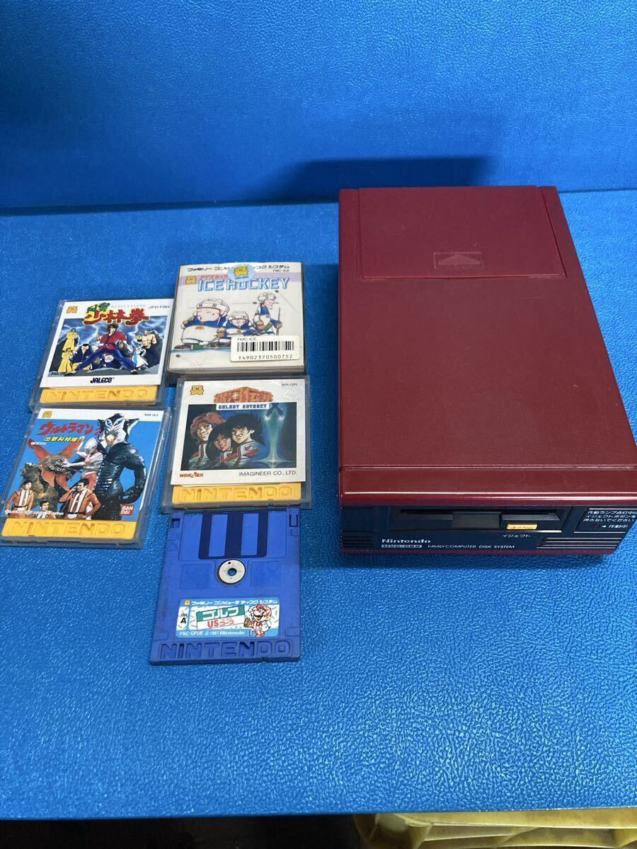 任天堂 ファミコン ディスクシステム 本体 ソフト5本セット　動作未確認