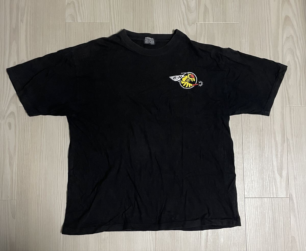 ホンダ ジョーダン 無限 F1 Tシャツ 半袖Tシャツ 古着 JORDAN ブラック 当時物 佐藤琢磨 フレンツェン 90s バックプリント