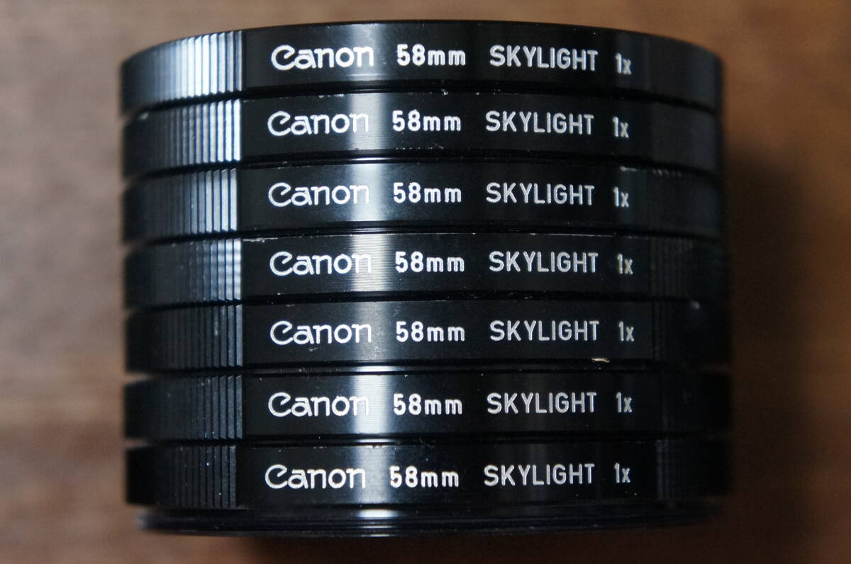 ◆説明必読◆【350円/枚】[58mm] Canon SKYLIGHT 1x 保護フィルター FD New FDレンズに