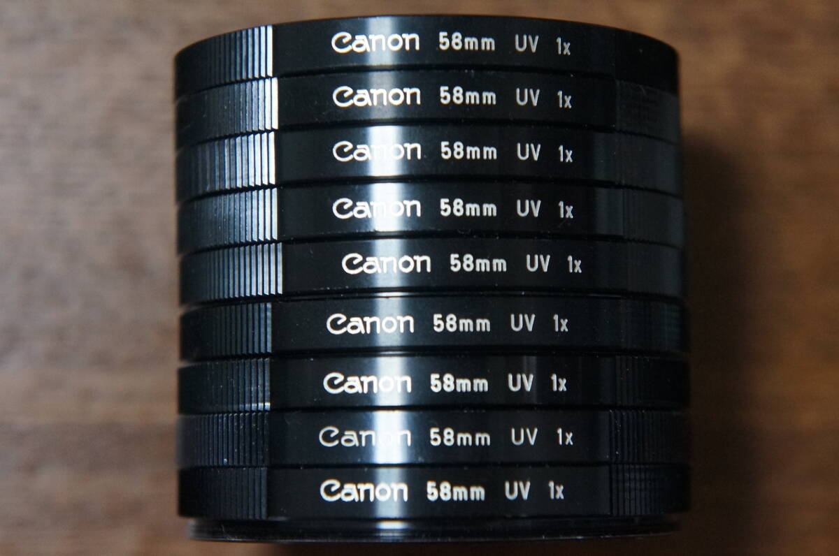 ◆説明必読◆【450円/枚】[58mm] Canon UV 1x フィルター FD New FDレンズに