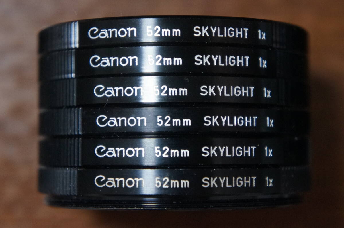 ◆説明必読◆【380円/枚】[52mm] Canon SKYLIGHT 1x 保護フィルター FD New FDレンズに