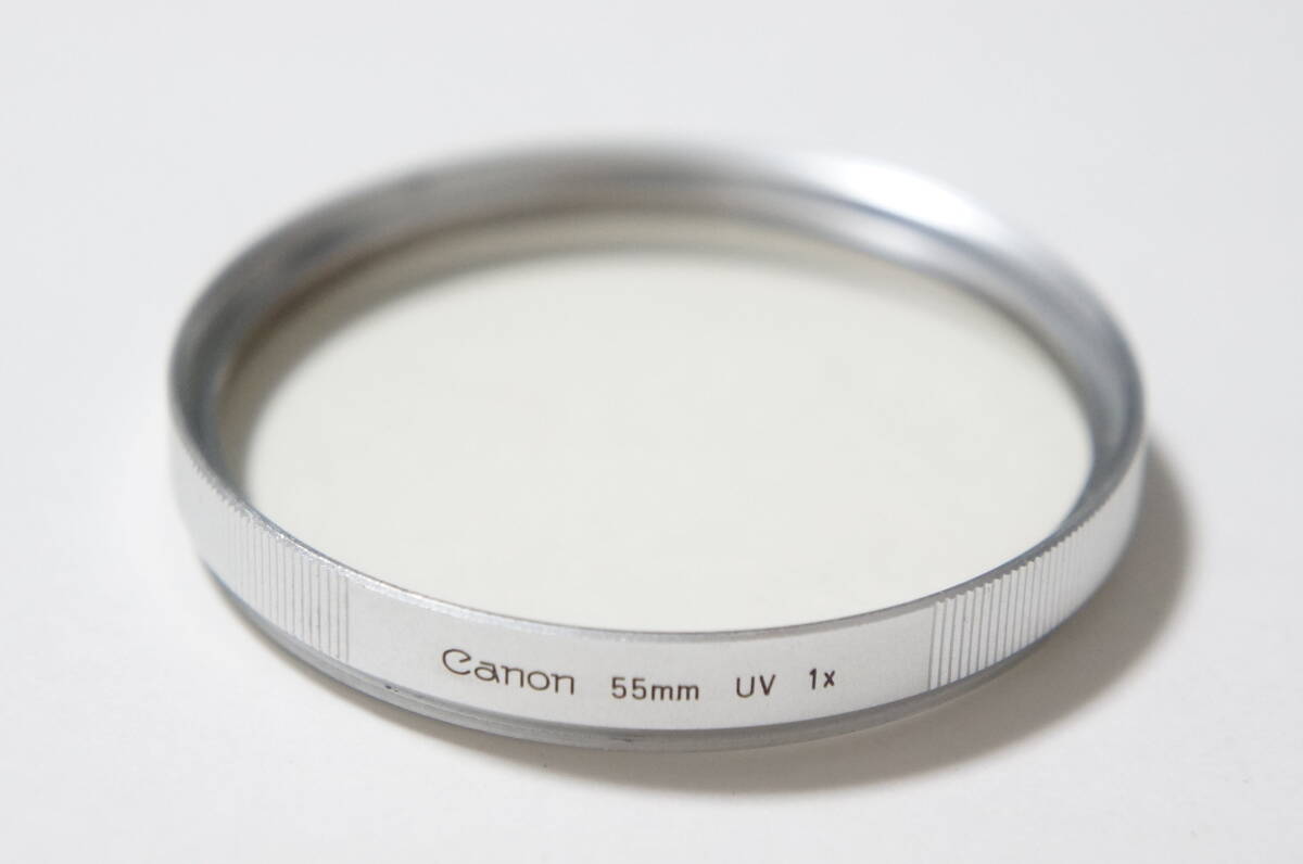 ★良品★[55mm] Canon UV 1x シルバー枠フィルター [F5230]