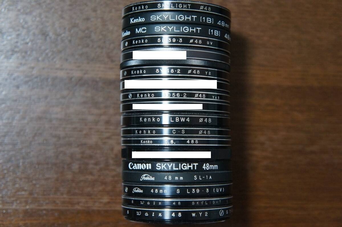 ◆説明必読◆【380円/枚】[48mm] Kenko Canon Walz UV カラー等 中古実用フィルター