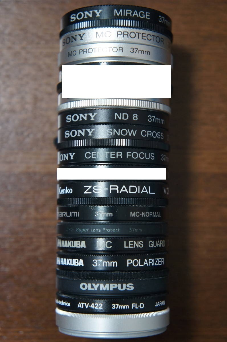 ◆説明必読◆【480円/枚】[37mm] Kenko SONY等 PL ND Protect CROSS等 中古実用フィルター