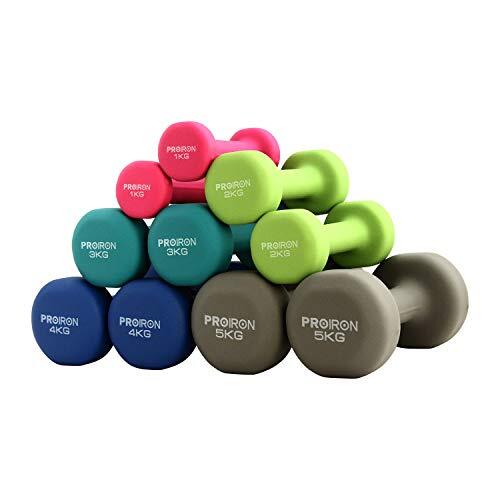PROIRON ダンベル「2個セット1kg/1.5kg/2kg/3kg/4kg/5kg/8kg/10kg」ダンベルセット(002)