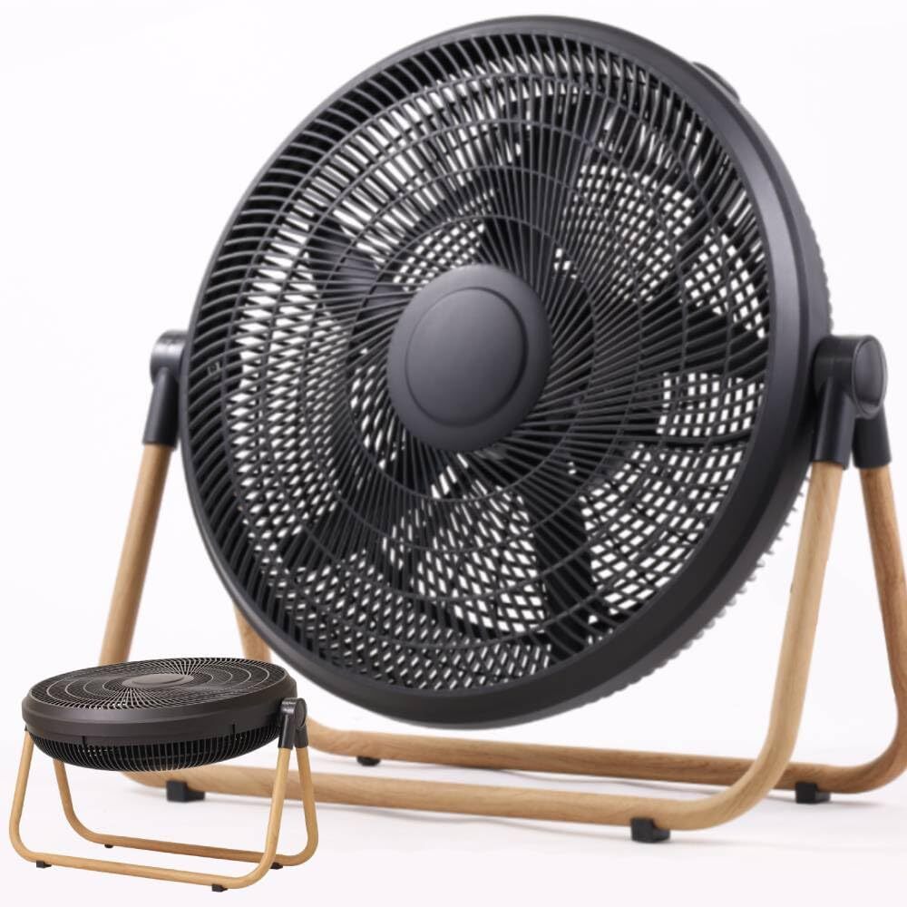 【パワフル送風】 大型サーキュレーター 扇風機 45cm 強力 5枚羽 120度上下角度調整機能 風量3段階 軽量設計 木目調 /