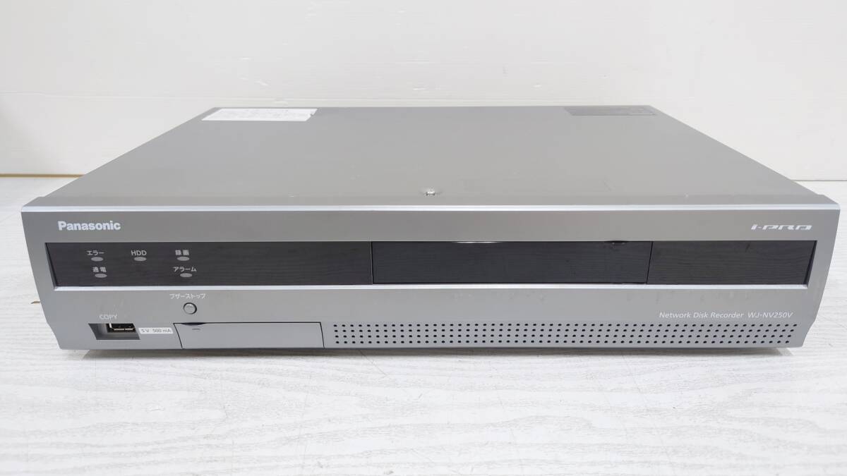 【難有】Panasonic WJ-NV250V1 NVディスクレコーダー 映像監視レコーダー 1TB ※通電不可