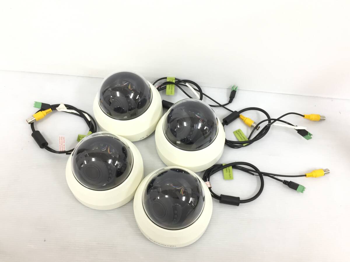 〇【4台セット】Hanwha HCD-6080R ドーム型 防犯カメラ 動作品