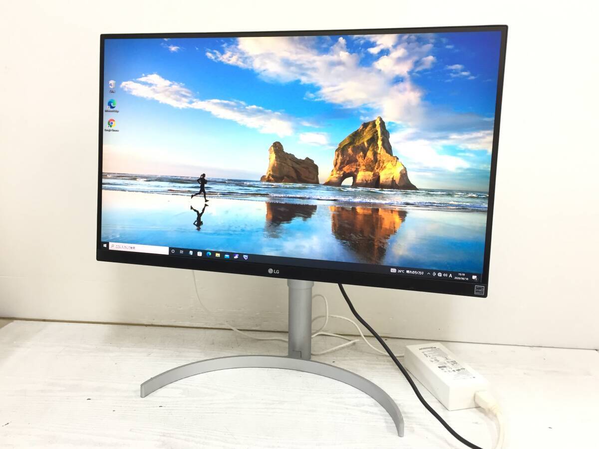 〇【良品】LG 27UK850-W 27インチ 液晶モニター 4K (3840x2160) HDMI/USB Type-C/DisplayPort 動作品