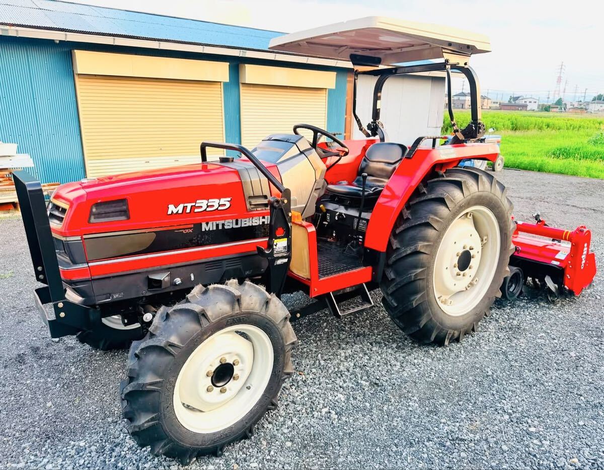 ★三菱トラクター★MT 335 ★33 馬力★585 時間★ ニプロロータリーSX1705★PTO ★パワステ ★埼玉県★ 引取可