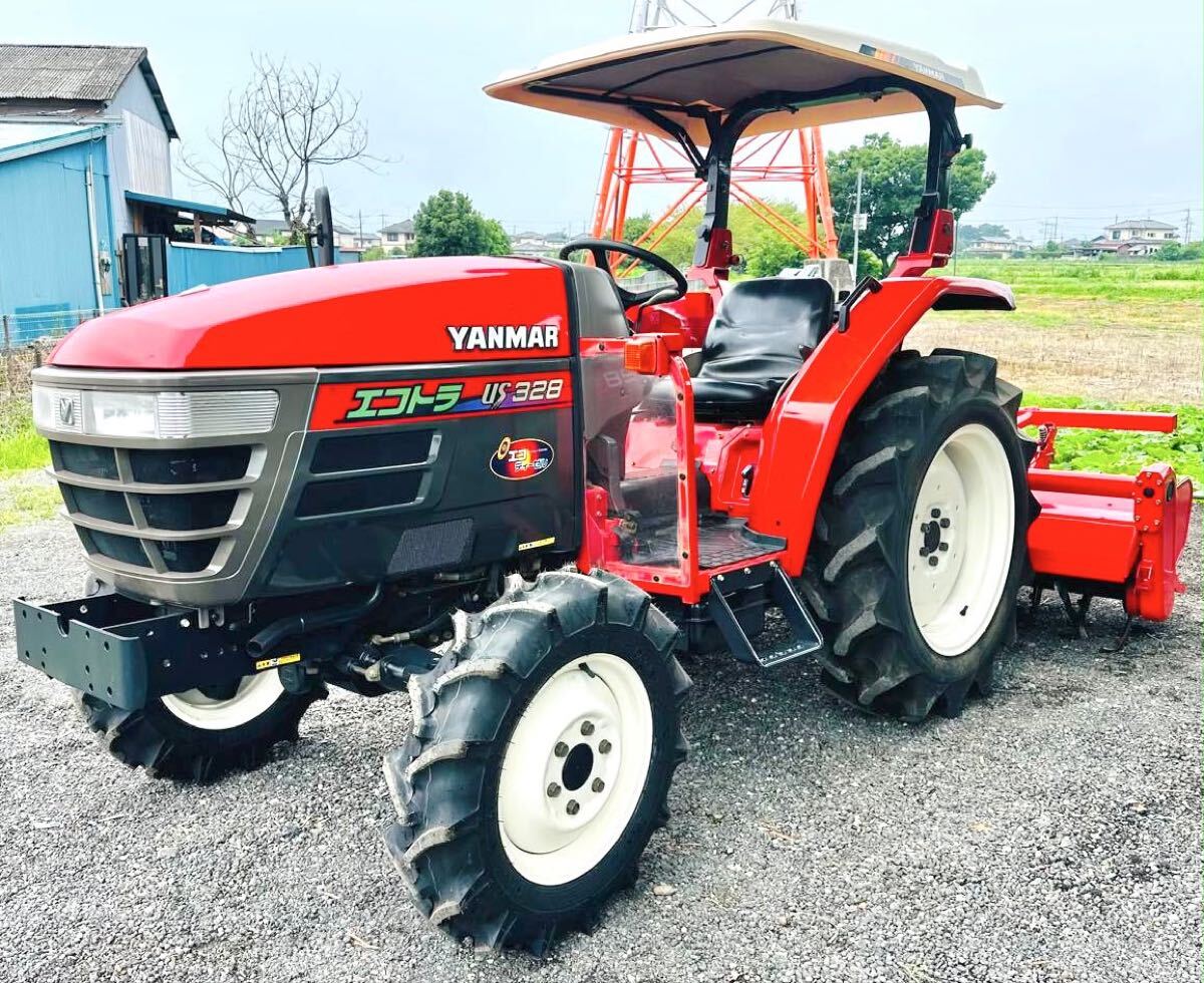 ★ヤンマートラクター★エコトラ US 328★ 28馬力★使用時間383H★PTO★ヤンマーロータリーUR17m★埼玉★ 引取可★ 