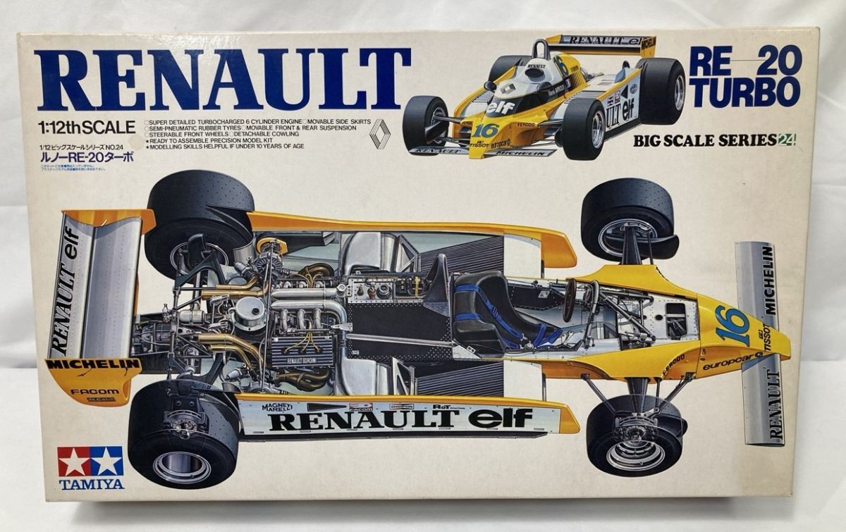 ・【美品】 TAMIYA タミヤ プラモデル 1:12 ルノーRE-20ターボ