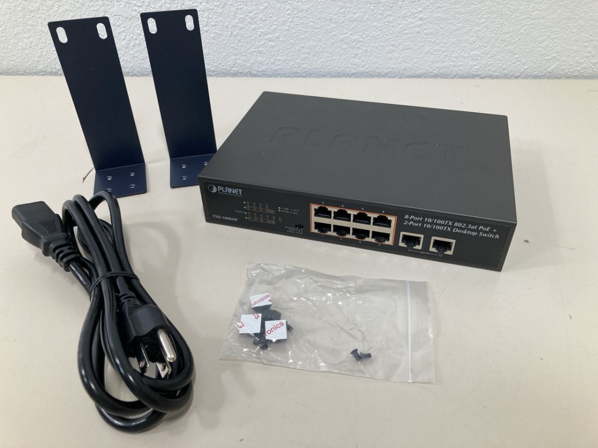 【ジャンク品】 PLANET FSD-1008HP PoE+ スイッチングハブ