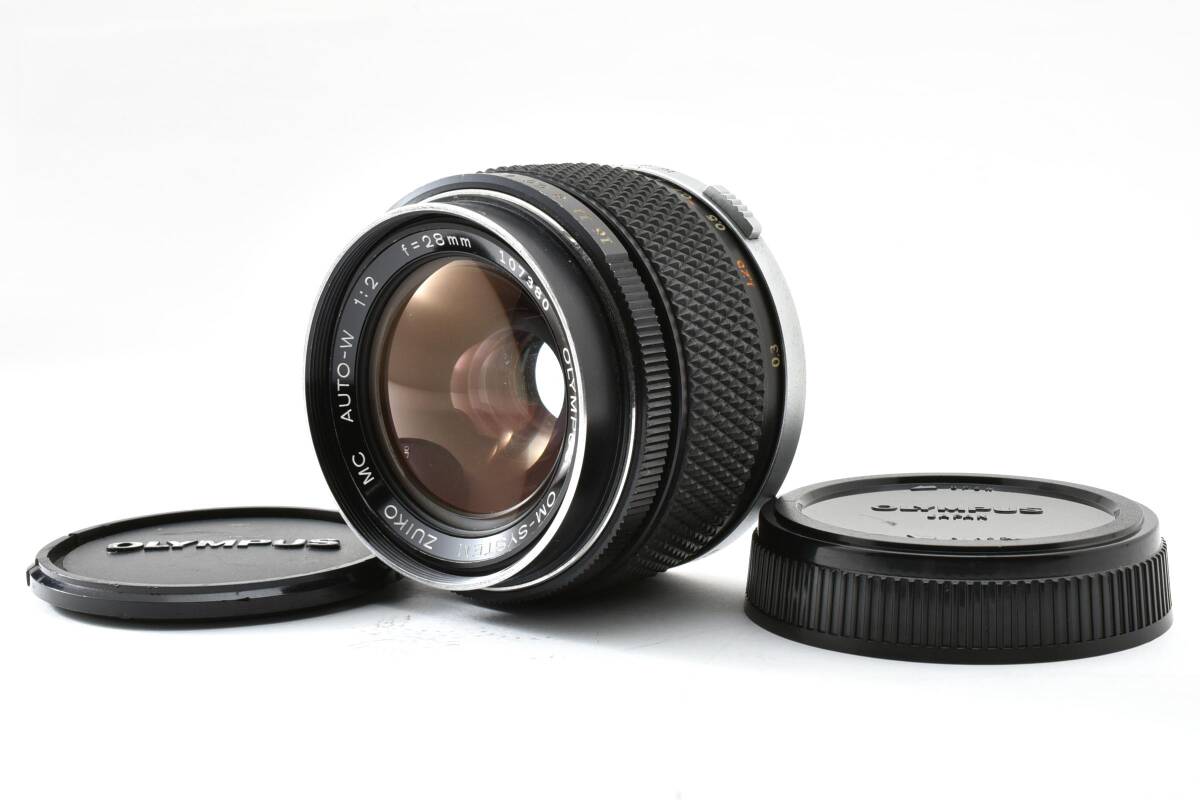 【希少】銘玉 OLYMPUS オリンパス ZUIKO MC AUTO-W 28mm F2 大口径 OMマウント 広角なのにとろけるボケ味！ミラーレス一眼にも★KKT2395de