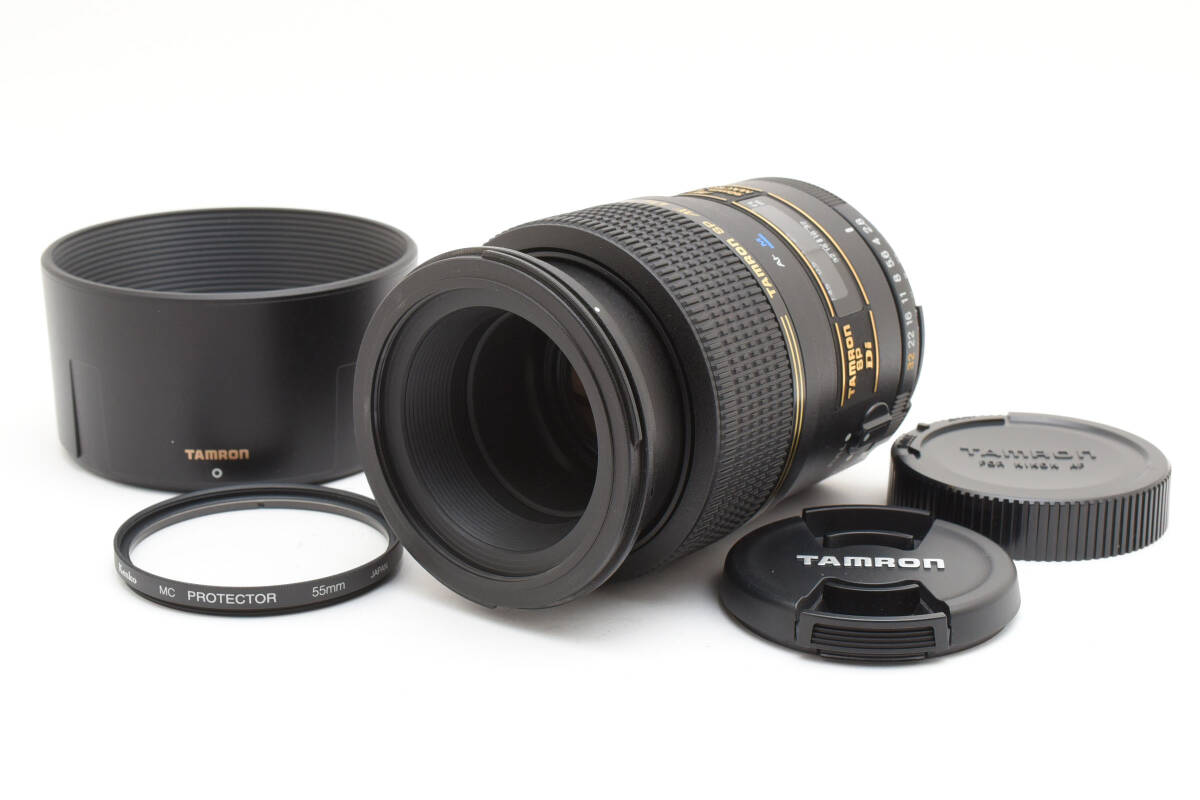 【新品級/等倍マクロ】 TAMRON SP AF 90mm F2.8 Di MACRO 1:1 272E Nikon用 伝説のタムキュー 光学クリア フード付属★＃K7D2317i