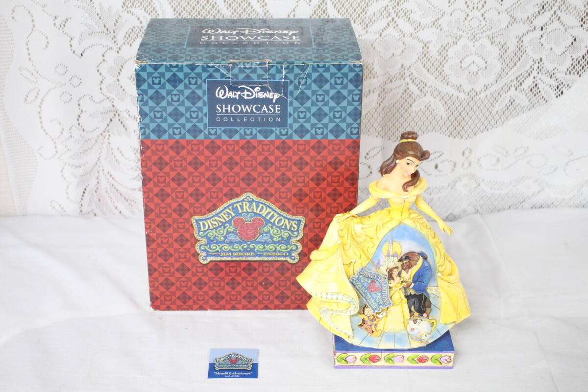 (1736) 現状品 美女と野獣 ベル フィギュア ディズニートラディション DISNEY TRADITIONS ショーケース コレクション 置物 詳細不明