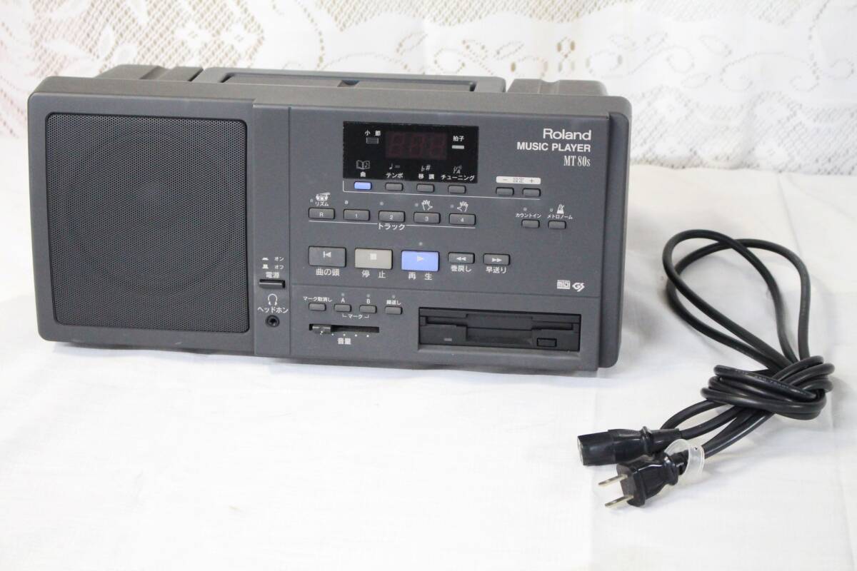 【0728D】(1879) Roland ローランド ミュージックプレーヤー MT80s 電源ケーブル MIDI 通電確認 中古現状品