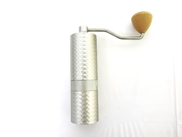 1円スタート コーヒーグラインダー ハンドミル 手動 アルミ合金刃 アウトドア キャンプ 登山 出張 水洗い対応 シルバー A14420/BP