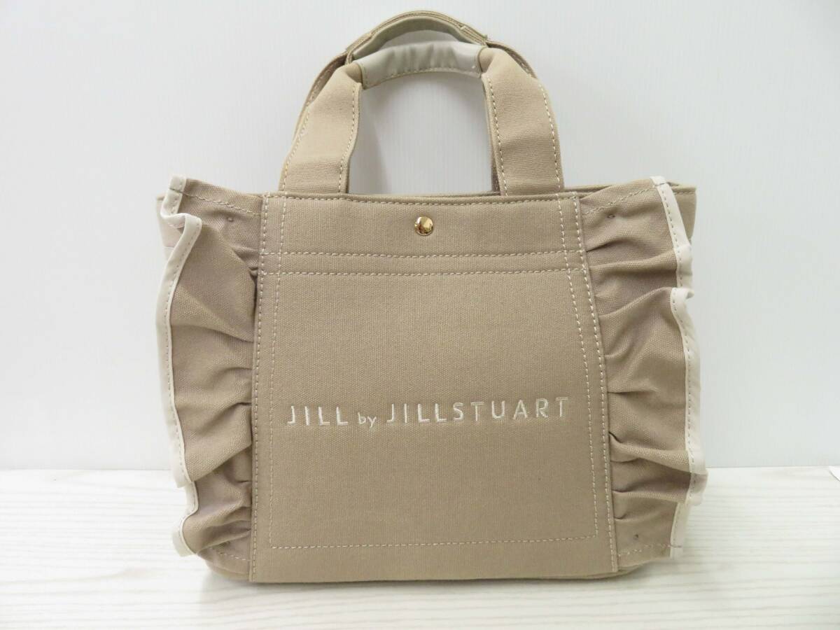 lf66) JILL by JILLSTUART ジル バイ ジルスチュアート フリルトートバッグ モカ 125-4183218