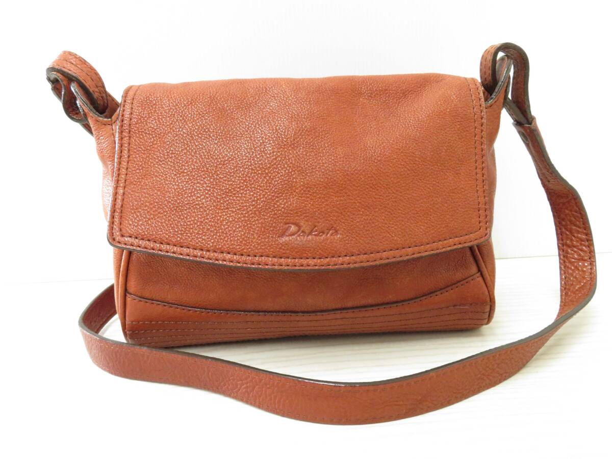 lf66) Dakota ダコタ レザー ショルダーバッグ ブラウン 斜め掛け