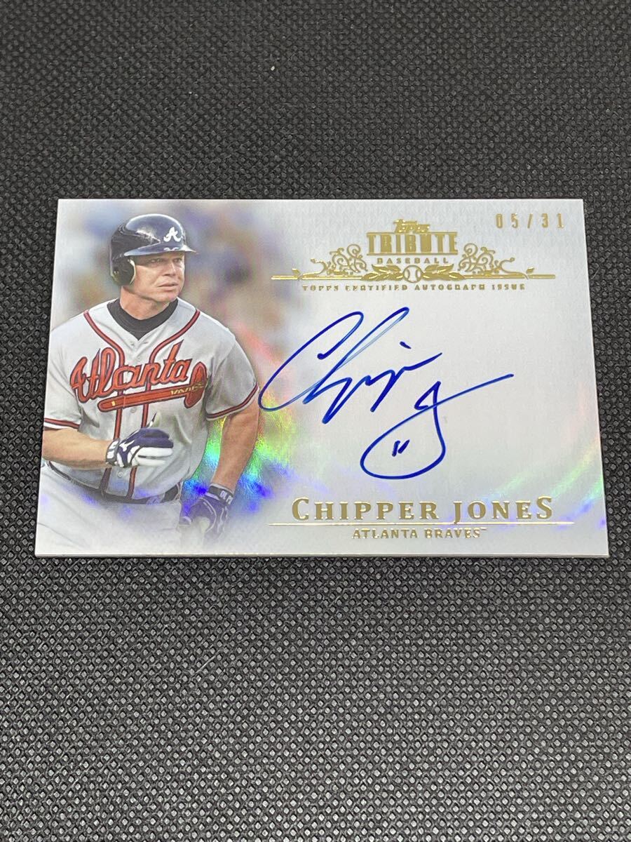 2013 Topps Tribute Baseball チッパー・ジョーンズ Chipper Jones On-Card Autograph #05/31