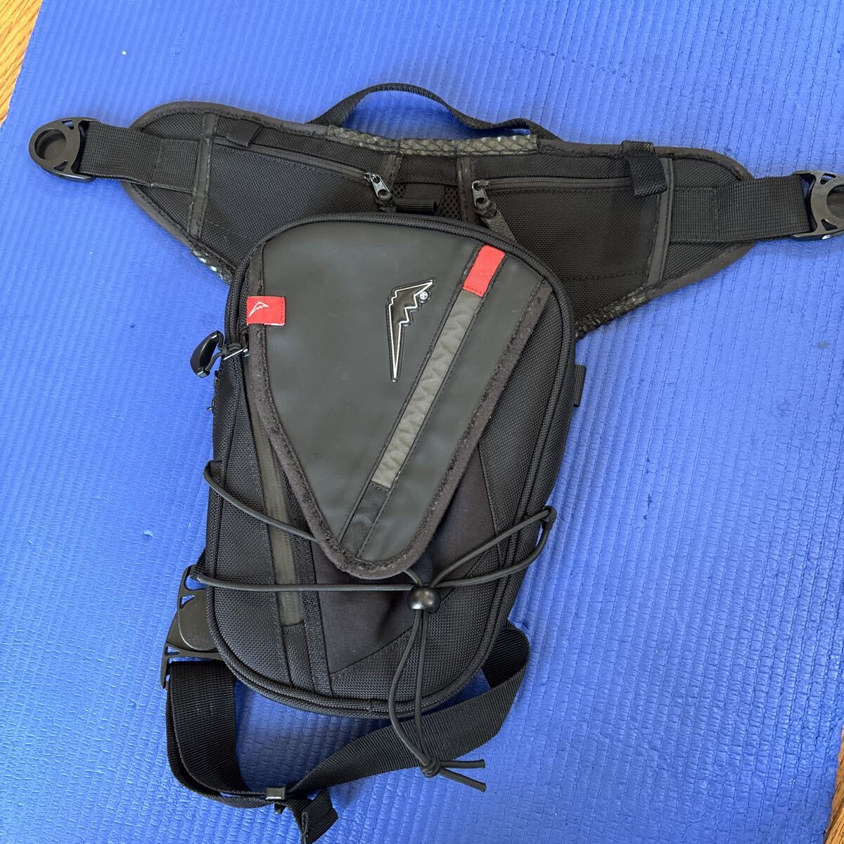 ●KUSHITANI K-3602 ホルスター レッグバッグ ブラック USEDジャンク品●腰ベルト欠品