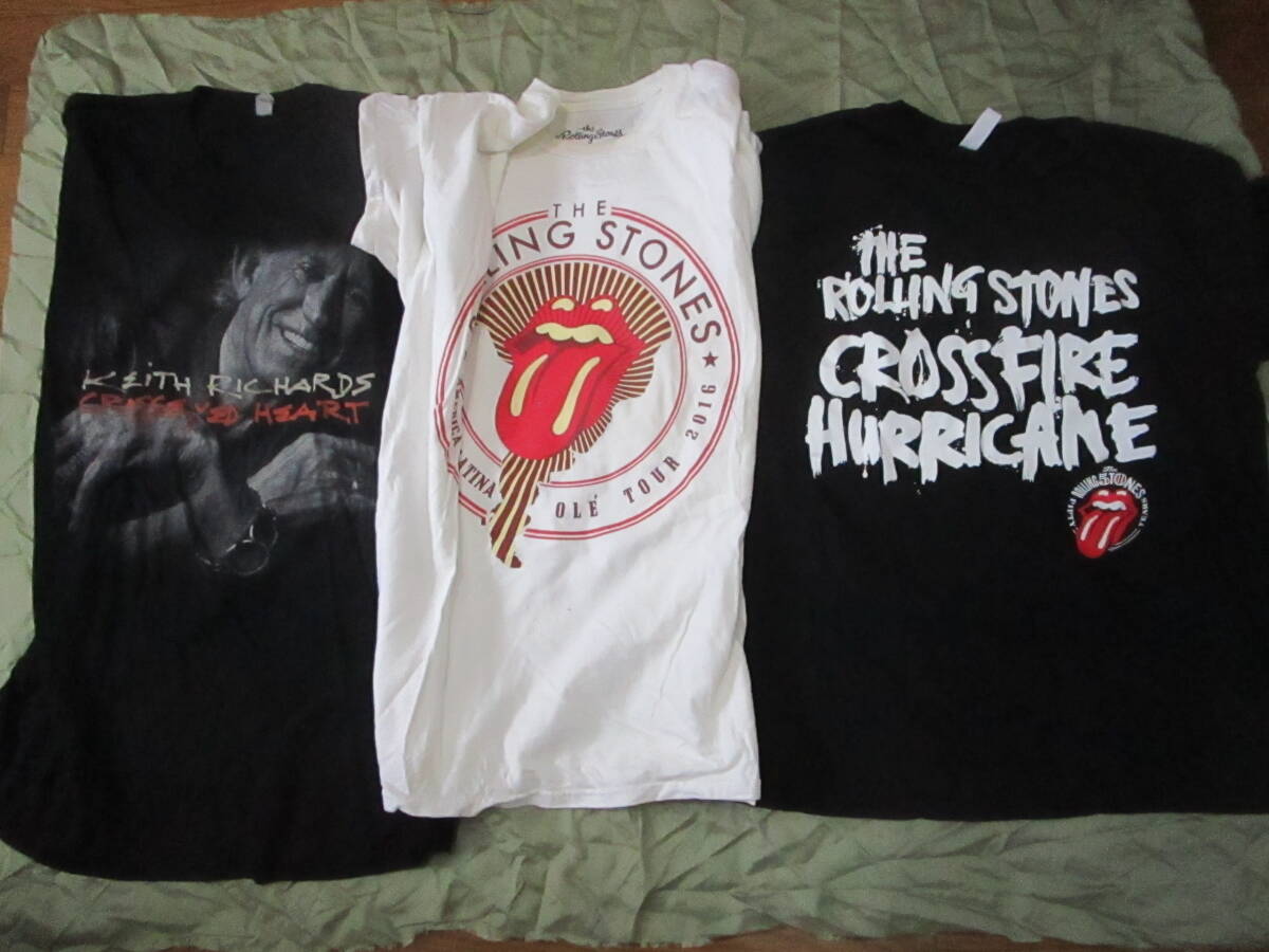 ツアーＴシャツ 3枚 THE ROLLING STONES KEITH RICHARDS 2016 CROSS FIRE HURRICANE ローリングストーンズ キース・リチャーズ