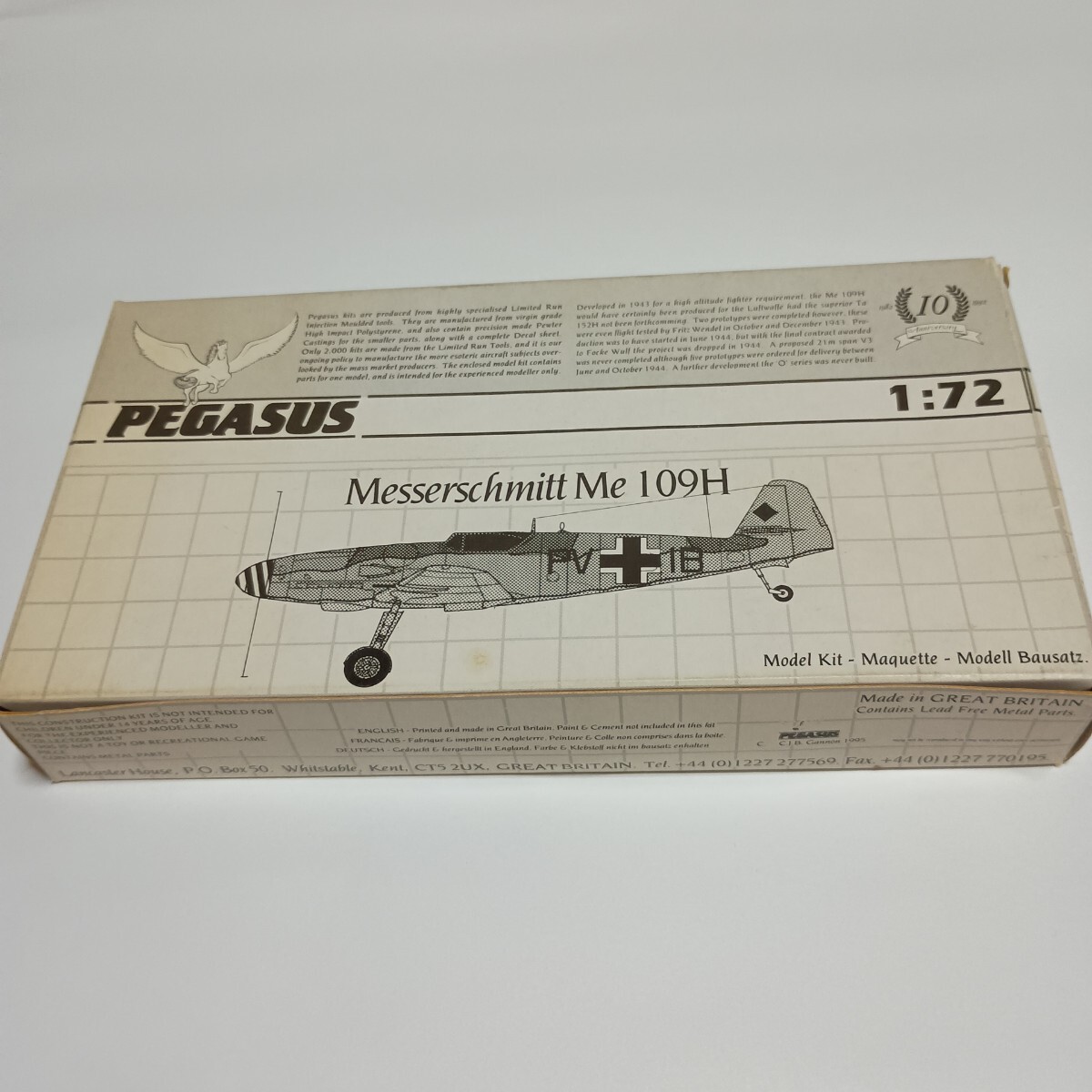 Pegasus 1/72 Messerschmitt Me 109H プラモデル ペガサス