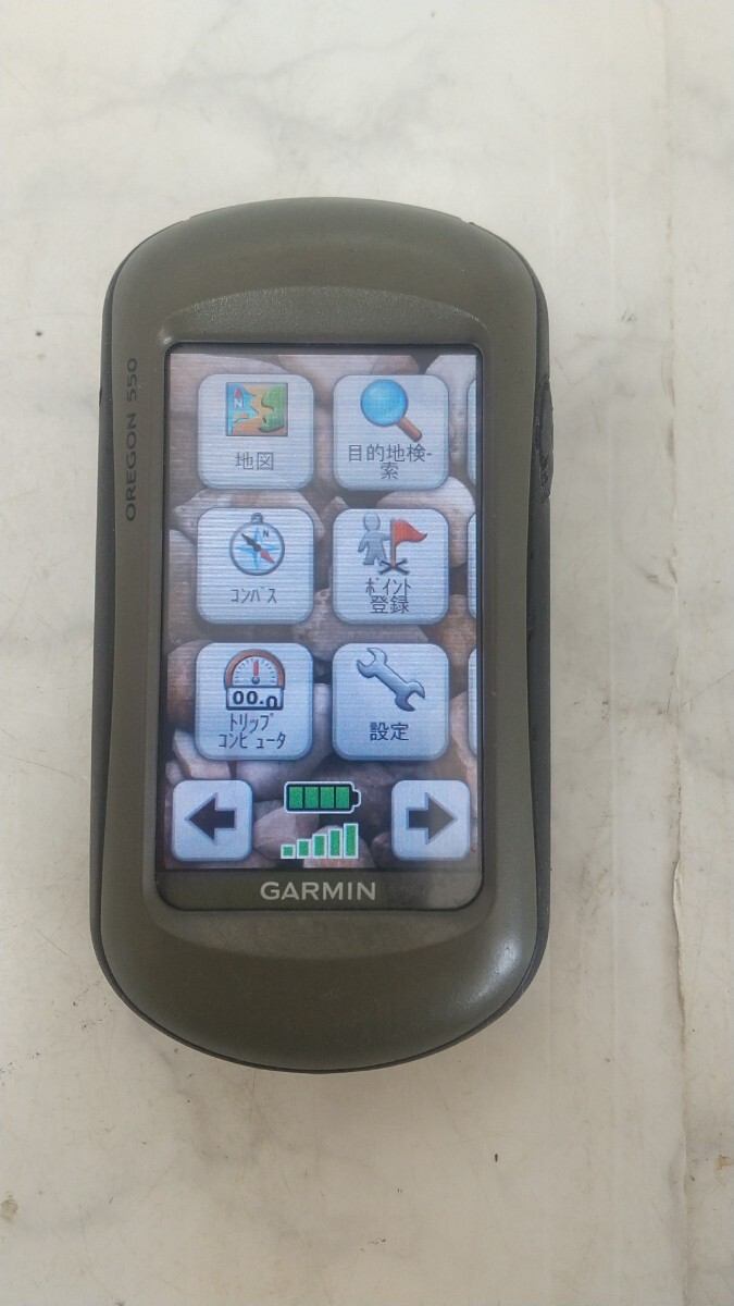 K7491 GARMIN OREGON 550 ハンディGPS 日本版 アウトドア用 登山/ガーミン/ 通電OK 現状品 送料無料 