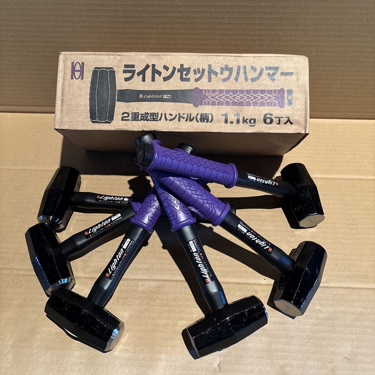 １箱６丁入 オーエッチ工業 ライトンセットウハンマー SH-11LT 1.1kg ２重成形ハンドル 日本製
