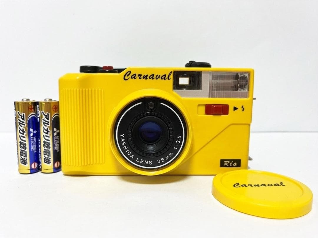 ■ 美品・希少レア ■ ヤシカ　YASHICA MF-3 Super リオのカーニバルVer. イエロー《動作確認済・電池付き》#421-22JY26-Y