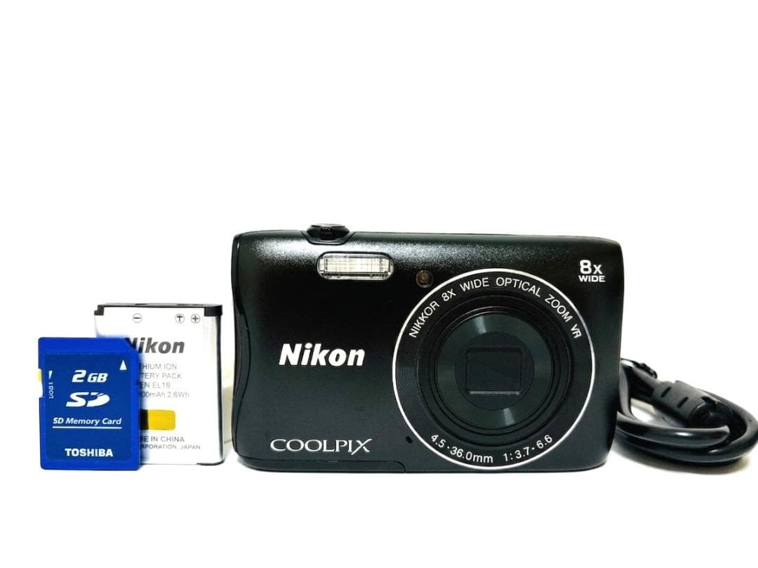 ■ 美品 ■ ニコン　Nikon COOLPIX S3700 ブラック 《動作確認済》#423-24JY26-Y
