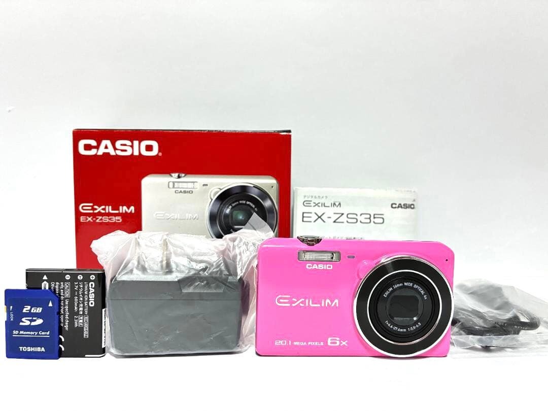 ■ 極美品・付属品完備 ■ カシオ　CASIO EXILIM EX-ZS35 ピンク 《動作確認済》#407-09JY26-Y