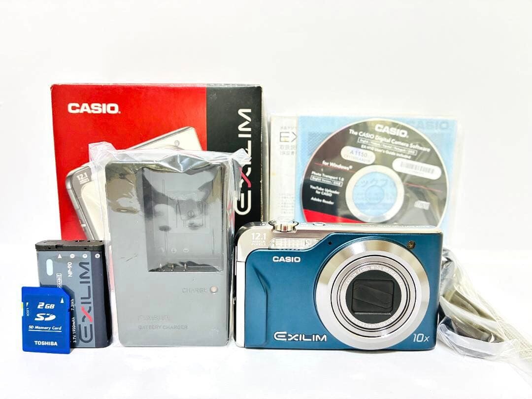 ■ ほぼ新品・レアカラー ■ カシオ　CASIO EXILIM EX-H10 ブルー 《動作確認済》#357-11JY26-A
