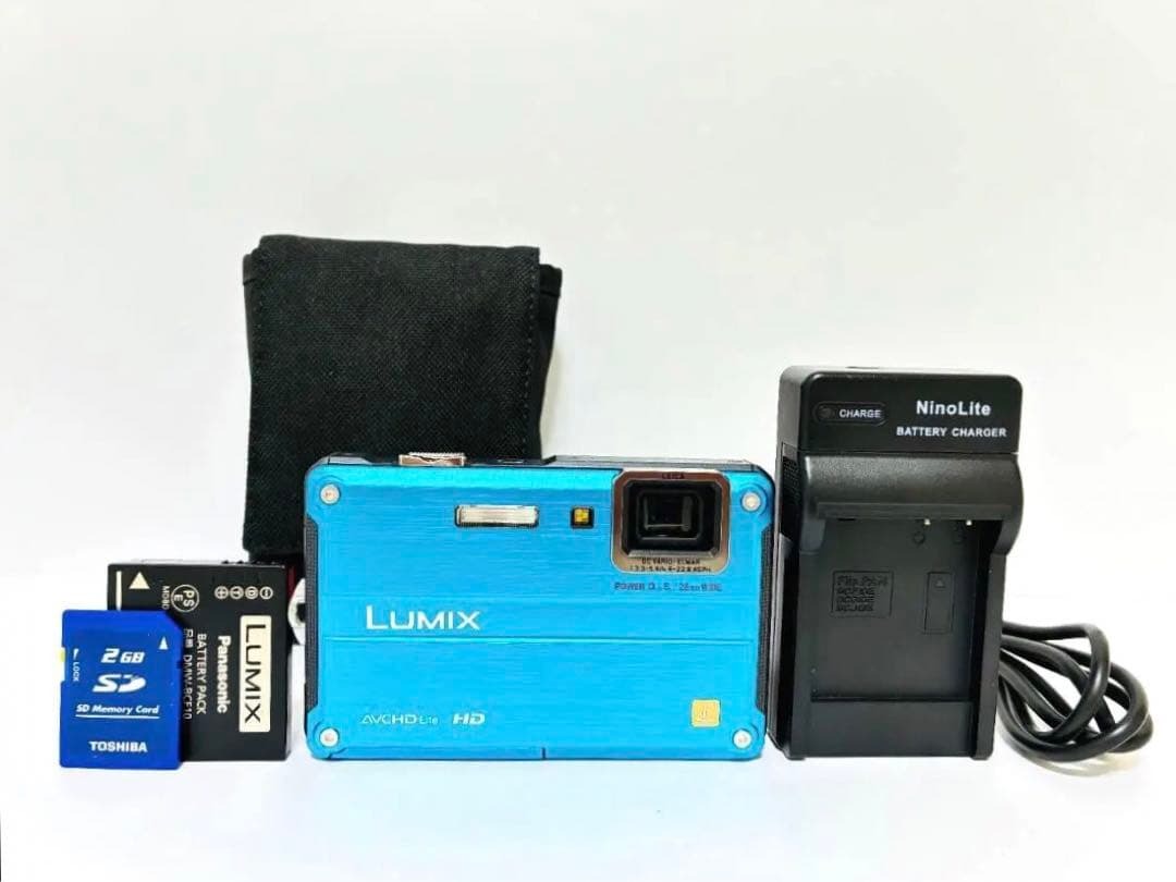 ■ 美品 ■ パナソニック　Panasonic LUMIX DMC-FT2 スプラッシュブルー 防水 《動作確認済》#409-13JY26-Y