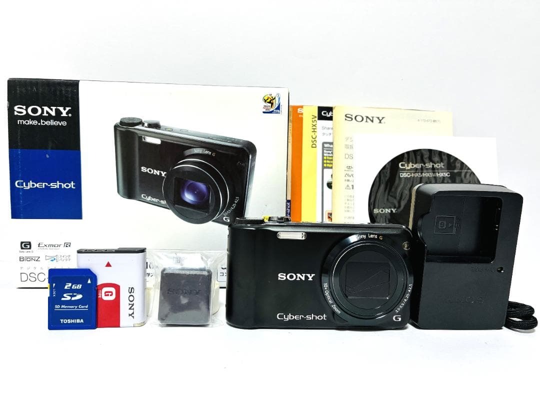 ■ 極美品 ■ ソニー　SONY Cyber-shot DSC-HX5V ブラック 《動作確認済》#426-26JY26-Y