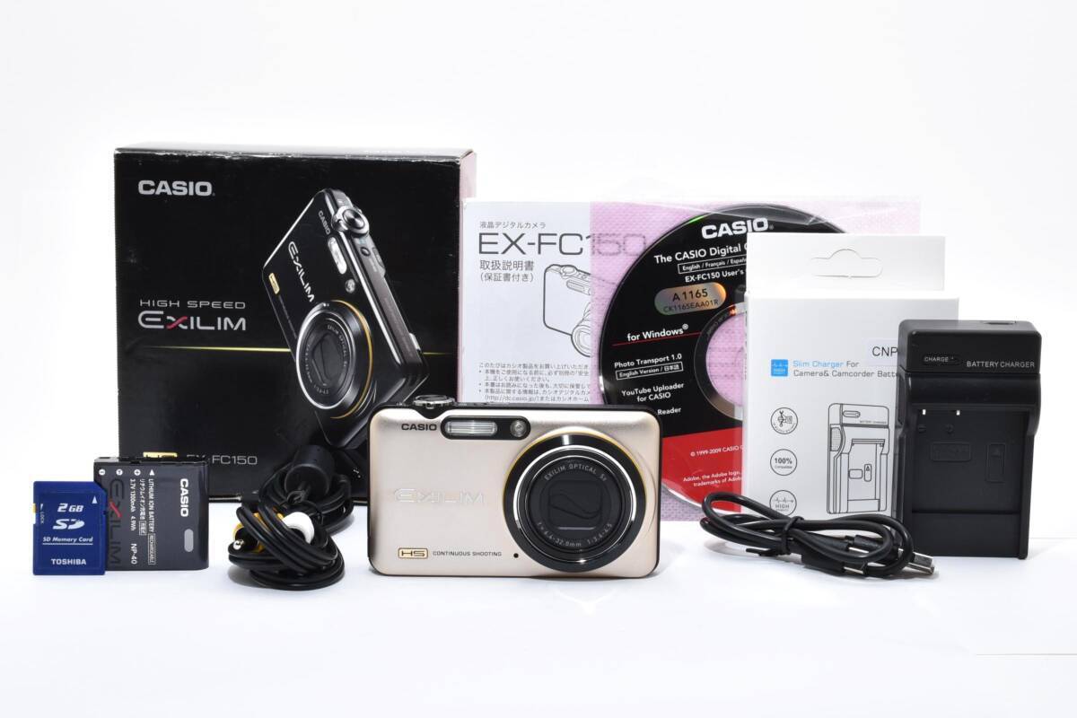 ■ ほぼ新品 ■ カシオ　CASIO EXILIM EX-FC150 ゴールド 《動作確認済》#281-30JY26-Y