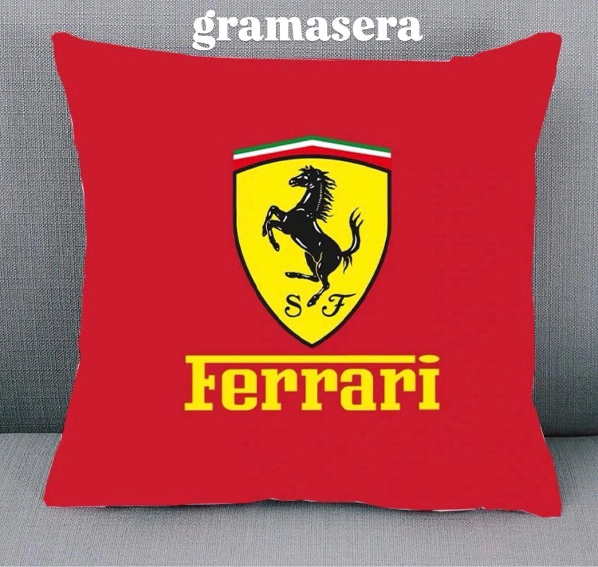 ★希少★フェラーリ　Ferrari クッション 高品質　ロゴクッション