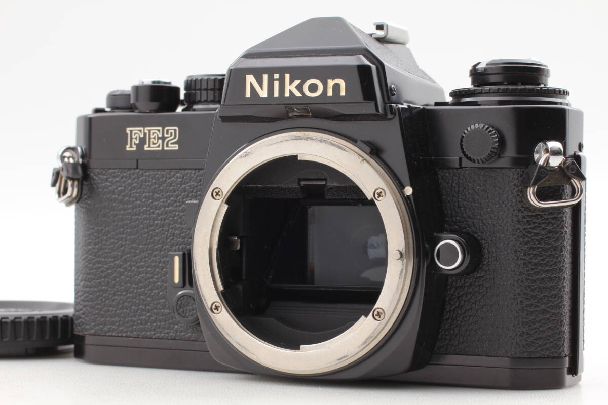 【美品】Nikon FE2 Black ボディ 35mmフィルム一眼レフカメラ EF-2240