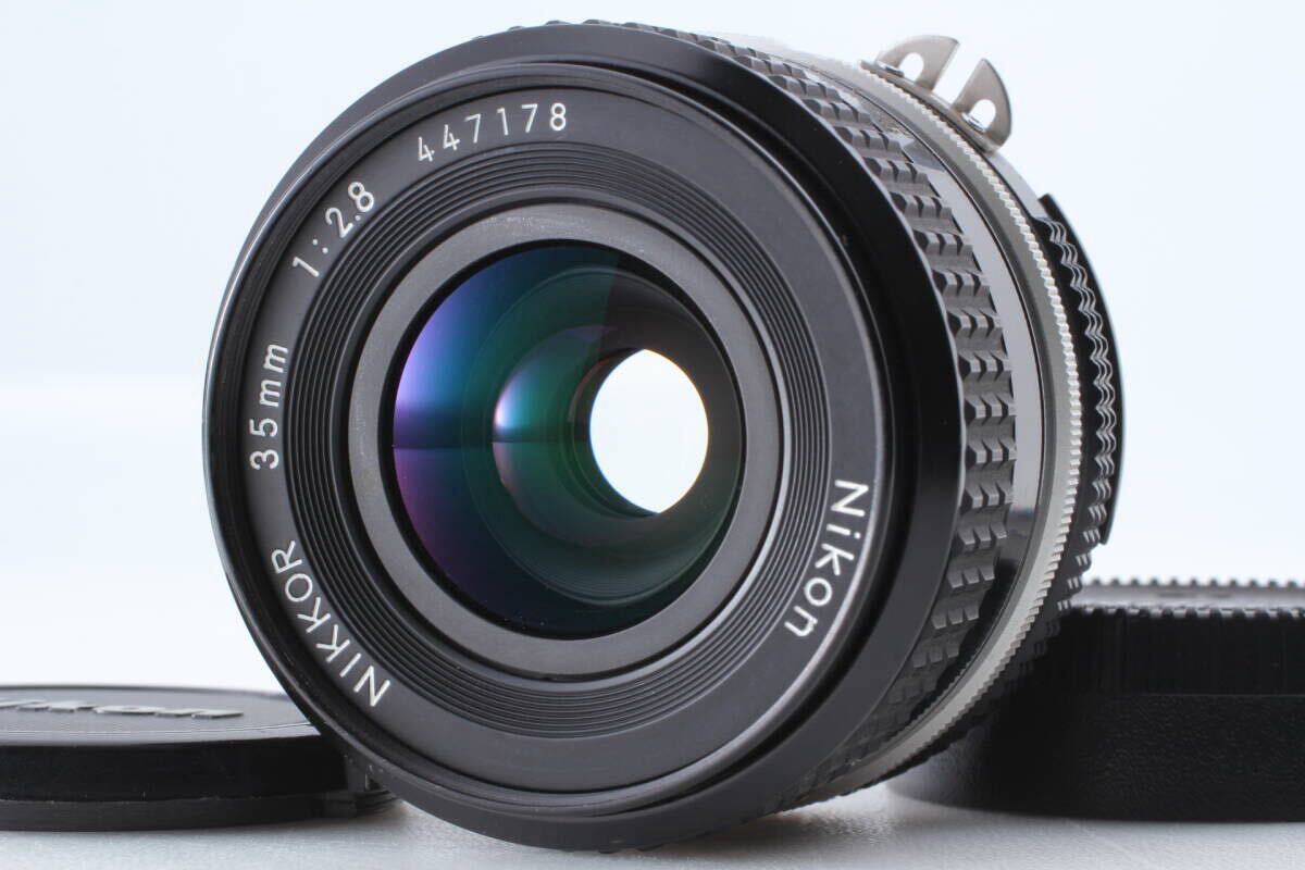 【美品】Nikon Ai NIKKOR 35mm F2.8 広角単焦点レンズ 動作良好 EF-2273
