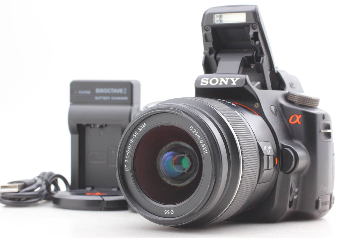 【美品】SONY α55 DT 18-55mm F3.5-5.6 SAM レンズセット ショット数30,775回 動作良好 EF-2285