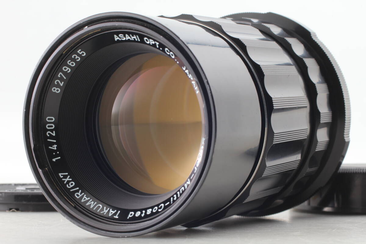 【美品】PENTAX ペンタックス SMC Takumar 200mm F4 6x7 67 67II 中判望遠単焦点レンズ 動作良好 EF-2297